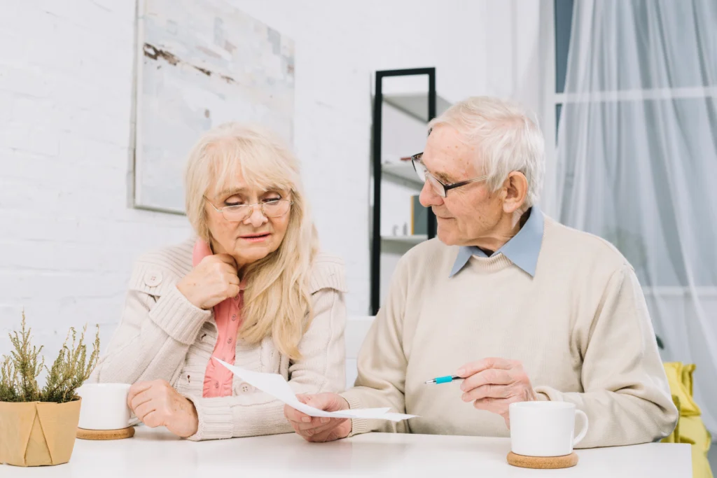 Two retirees looking after thier retirement plan